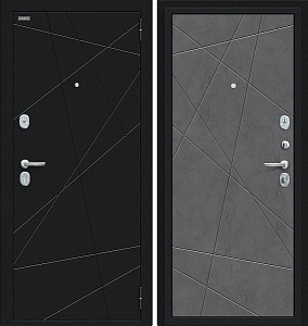 Товар Дверь Браво Граффити-5 Букле черное/Slate Art DIS006724