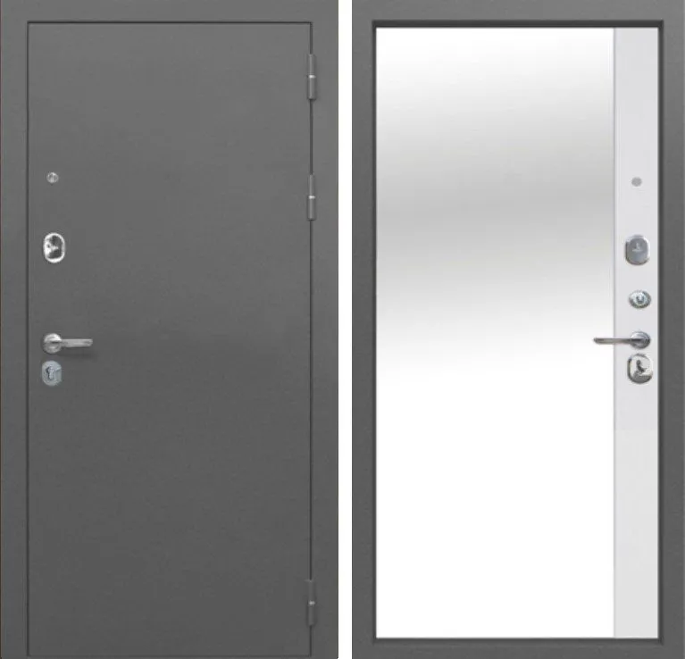 Фото Дверь MXD Союз 90мм Антик Серебро / Зеркало DIS007235